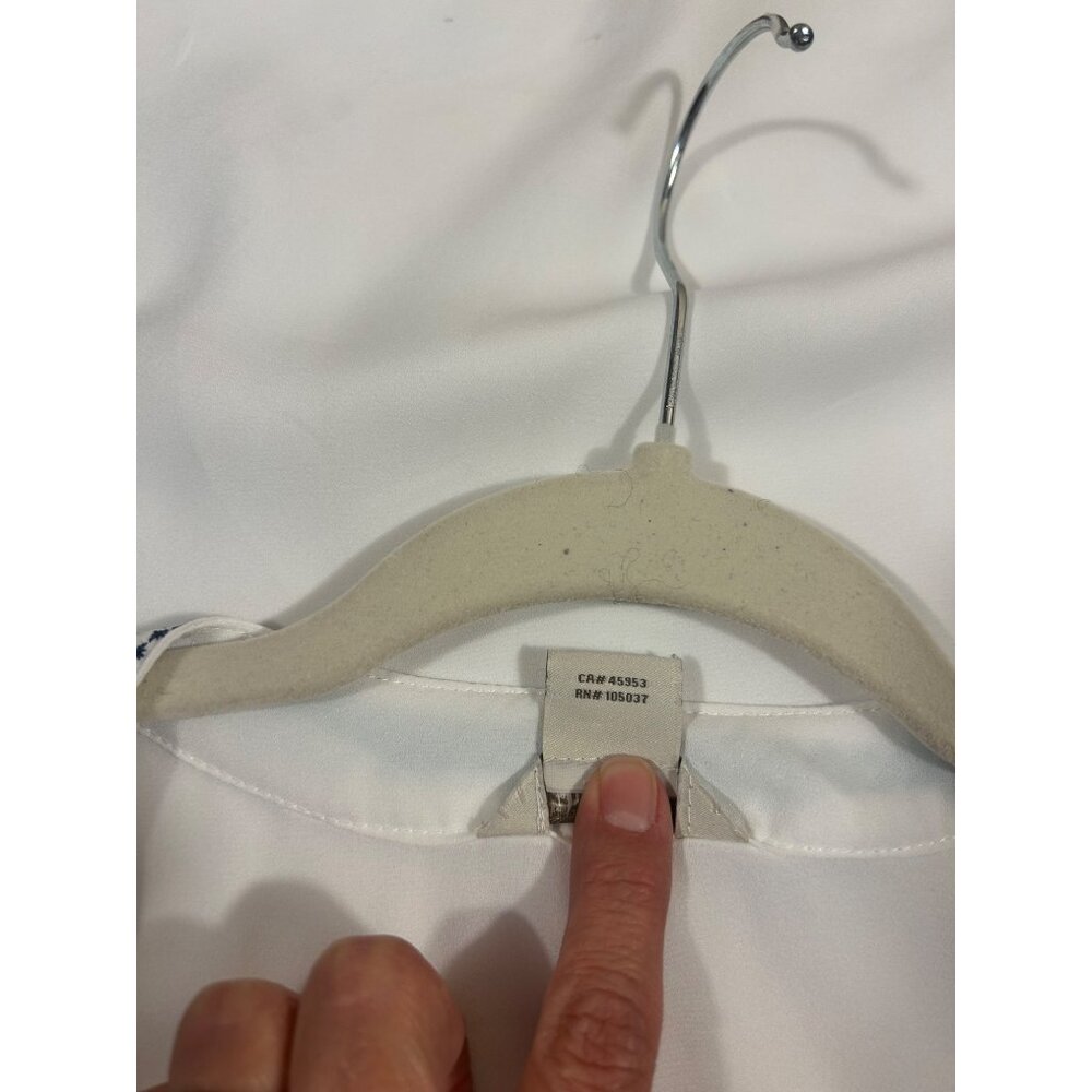 Ariat Women's White Tunic Top With Blue Embroidery Size L - Picture 8 of 13